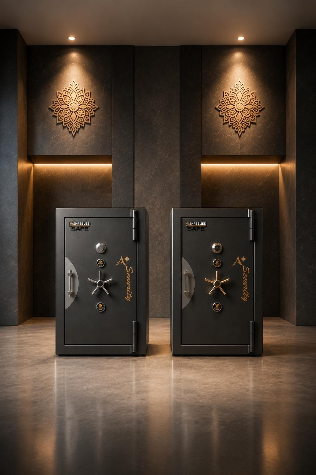 Compact security safe manufactured by ShreeJee Safe in Gondal, Gujarat